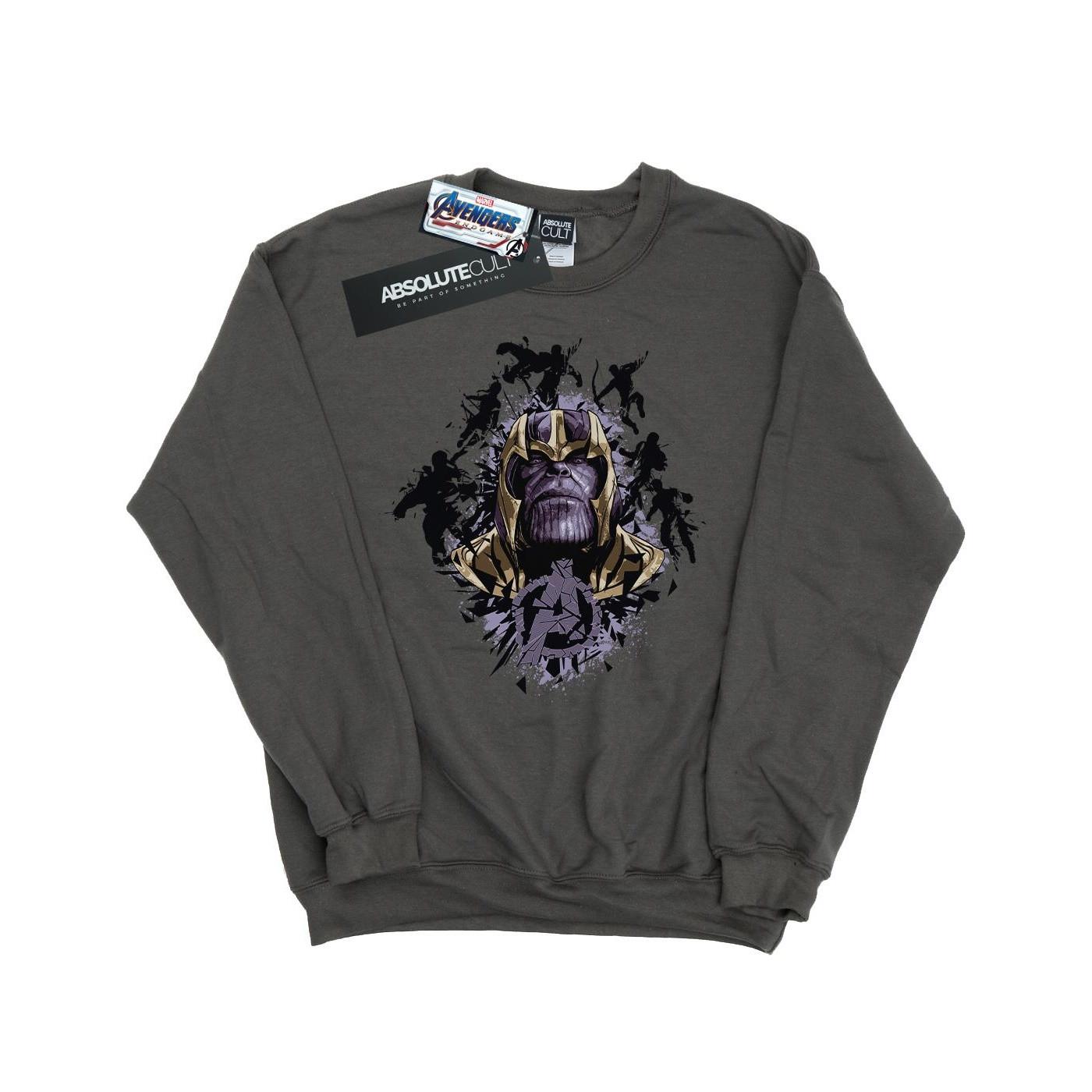 Avengers Endgame Warlord Thanos Sweatshirt Jungen Charcoal Black 116 von MARVEL