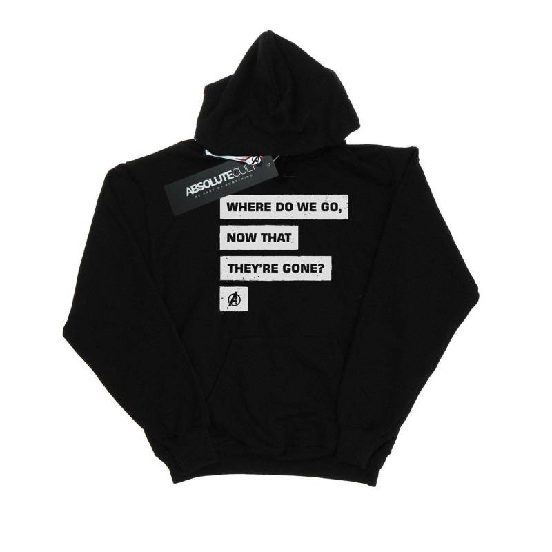 Avengers Endgame Where Do We Go Kapuzenpullover Damen Schwarz L von MARVEL