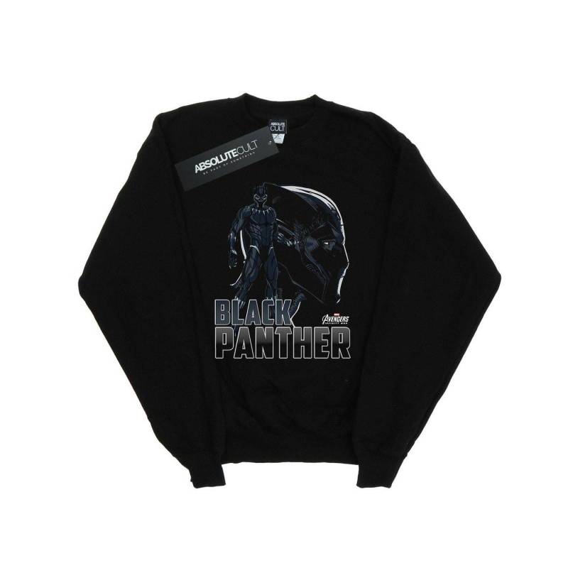 Avengers Infinity War Black Panther Character Sweatshirt Unisex Schwarz 116 von MARVEL