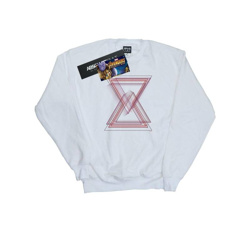 Avengers Infinity War Black Widow Lines Sweatshirt Mädchen Weiss 140/146 von MARVEL