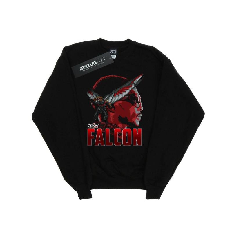 Avengers Infinity War Falcon Character Sweatshirt Jungen Schwarz 140/146 von MARVEL