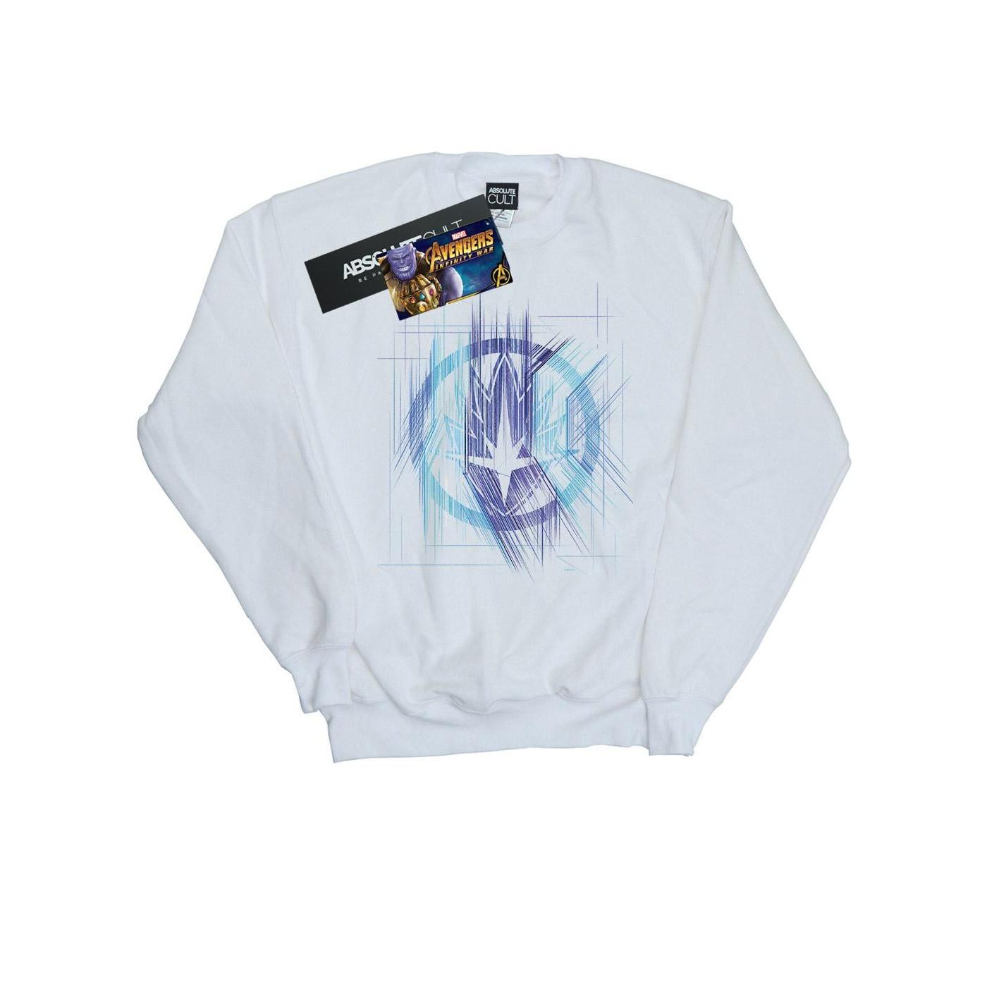 Avengers Infinity War Guardian Lines Sweatshirt Mädchen Weiss 152-158 von MARVEL