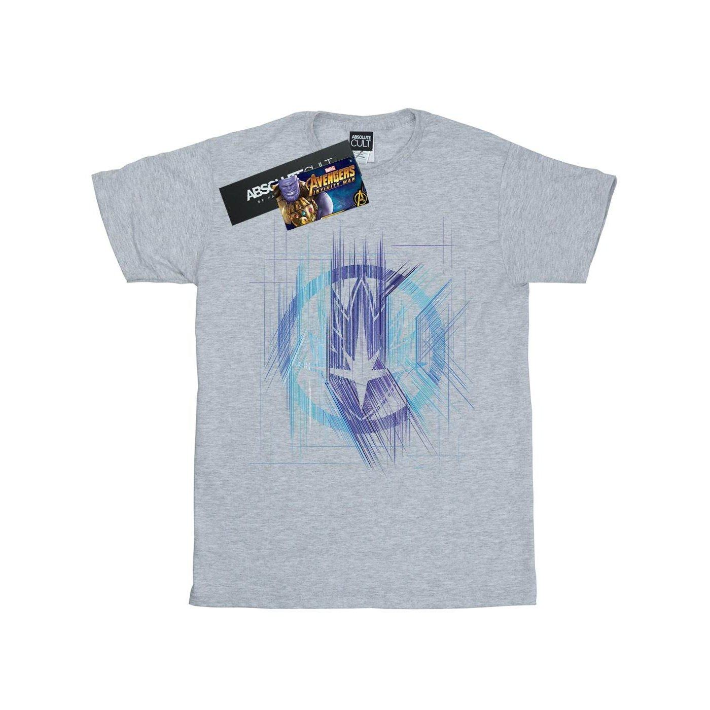 Avengers Infinity War Guardian Lines Tshirt Damen Grau 3XL von MARVEL