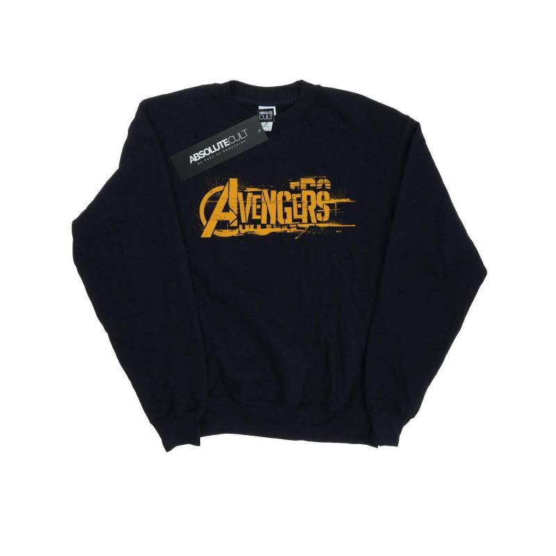 Avengers Infinity War Orange Logo Sweatshirt Jungen Marine 116 von MARVEL