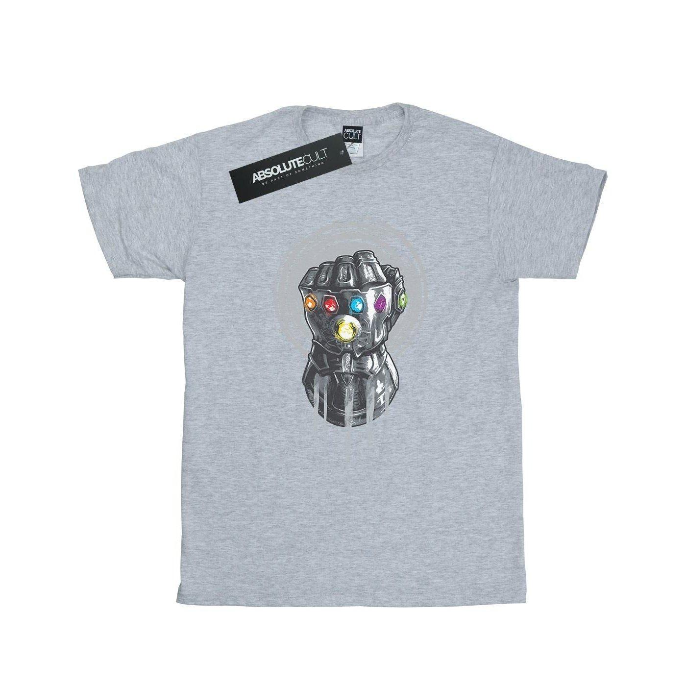 Avengers Infinity War Power Fist Tshirt Damen Grau 3XL von MARVEL