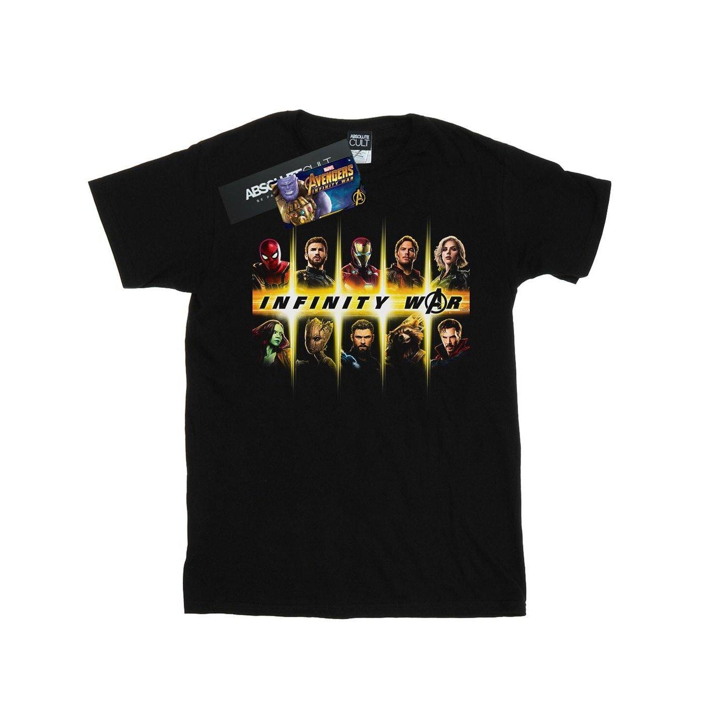 Avengers Infinity War Team Lineup Tshirt Herren Schwarz L von MARVEL