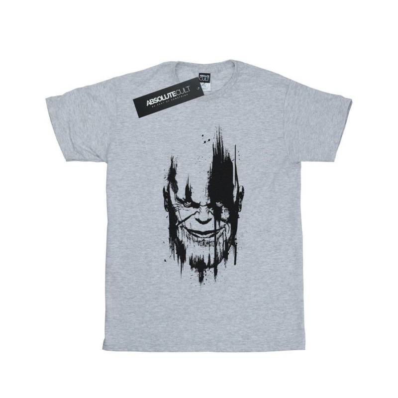 Avengers Infinity War Thanos Face Tshirt Damen Grau XXL von MARVEL