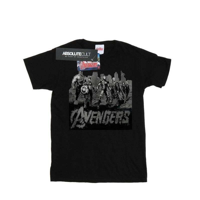 Avengers Mono Team Art Tshirt Damen Schwarz XL von MARVEL