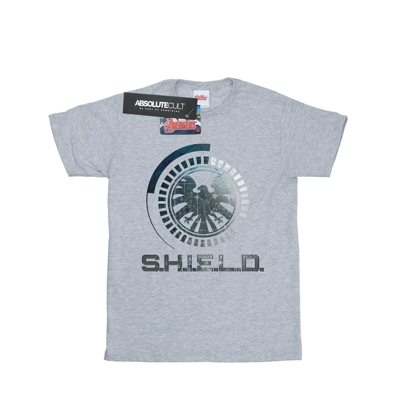 Avengers Shield Logo Tshirt Herren Grau 3XL von MARVEL