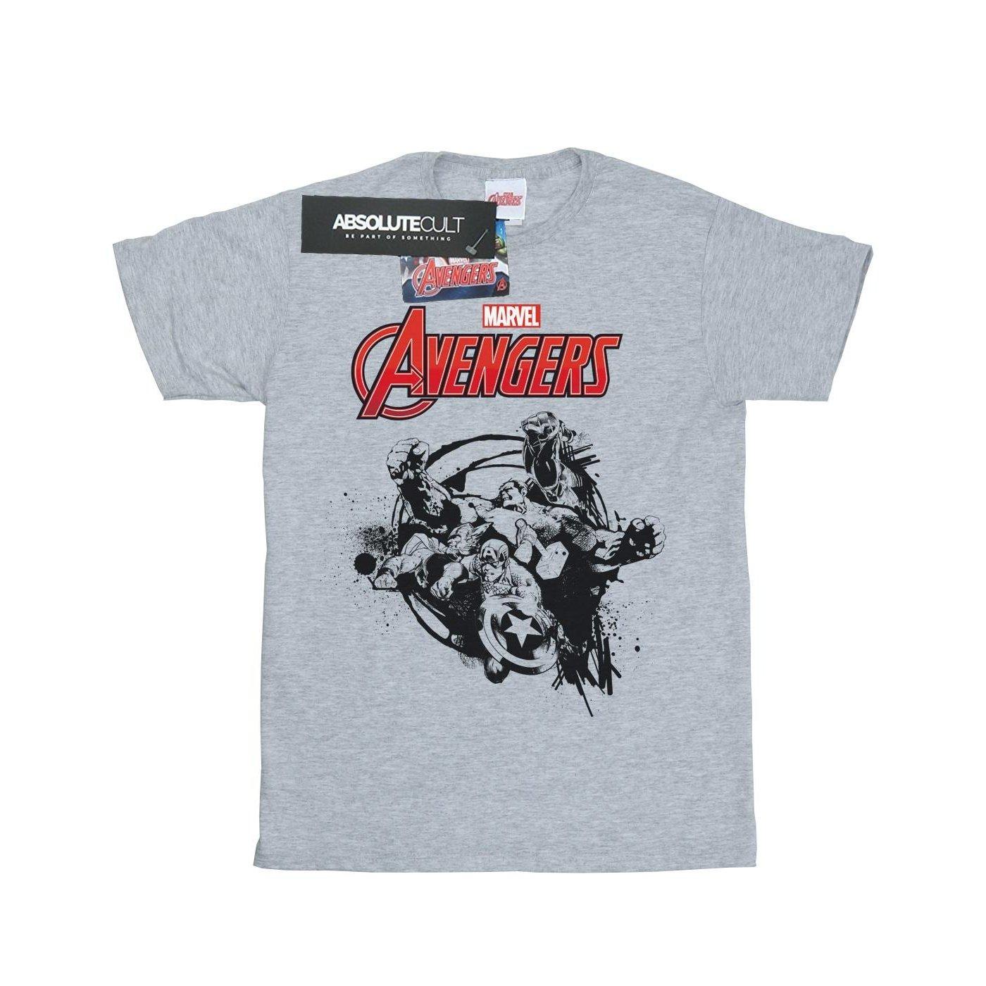 Avengers Team Burst Tshirt Herren Grau 3XL von MARVEL