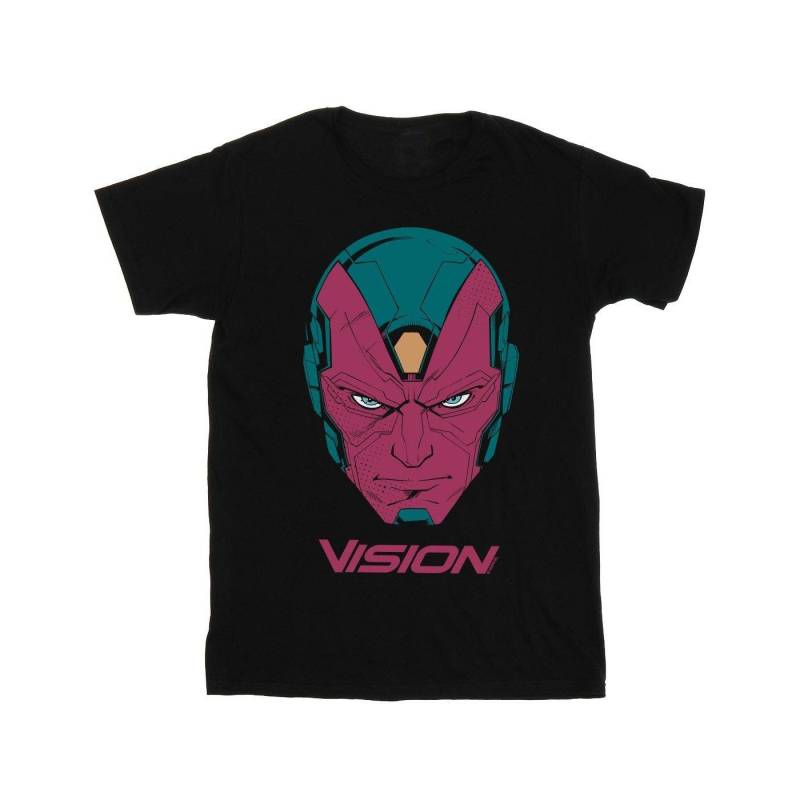 Avengers Vision Head Tshirt Damen Schwarz M von MARVEL