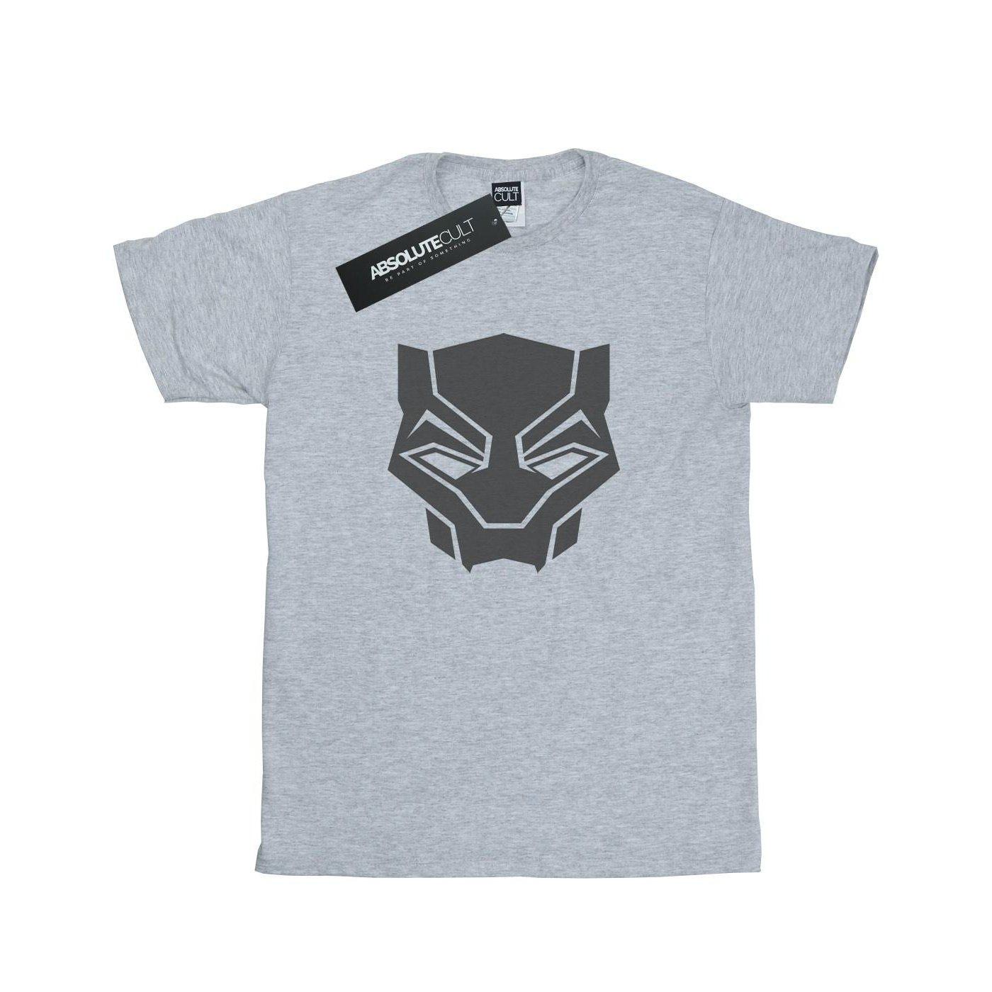 Black Panther Black On Black Tshirt Jungen Grau 116 von MARVEL