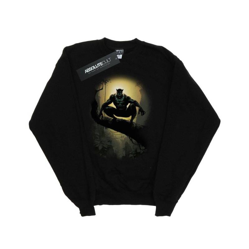 Black Panther Crouching Sweatshirt Mädchen Schwarz 152-158 von MARVEL