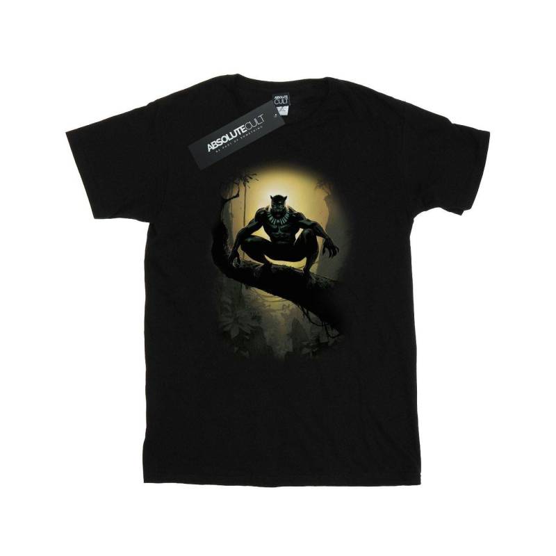 Black Panther Crouching Tshirt Herren Schwarz XXL von MARVEL