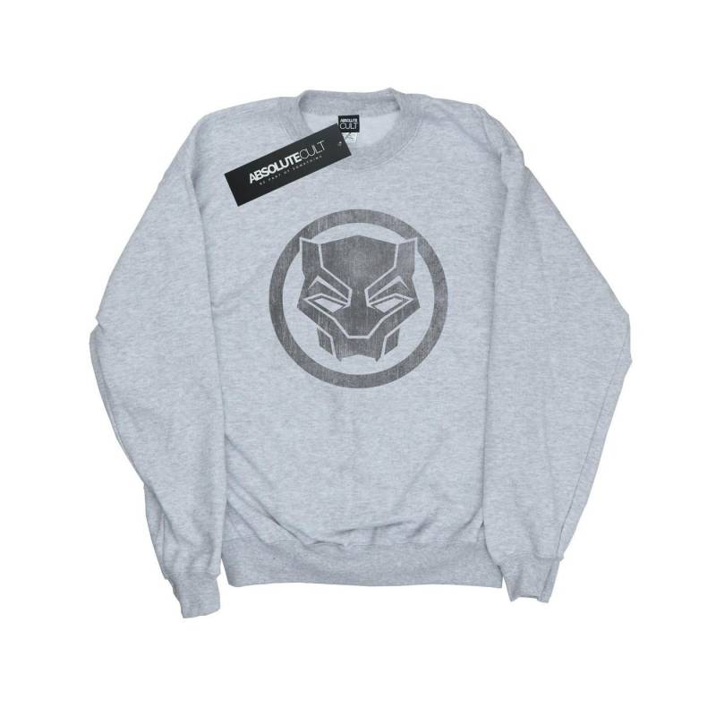 Black Panther Distressed Icon Sweatshirt Damen Grau L von MARVEL