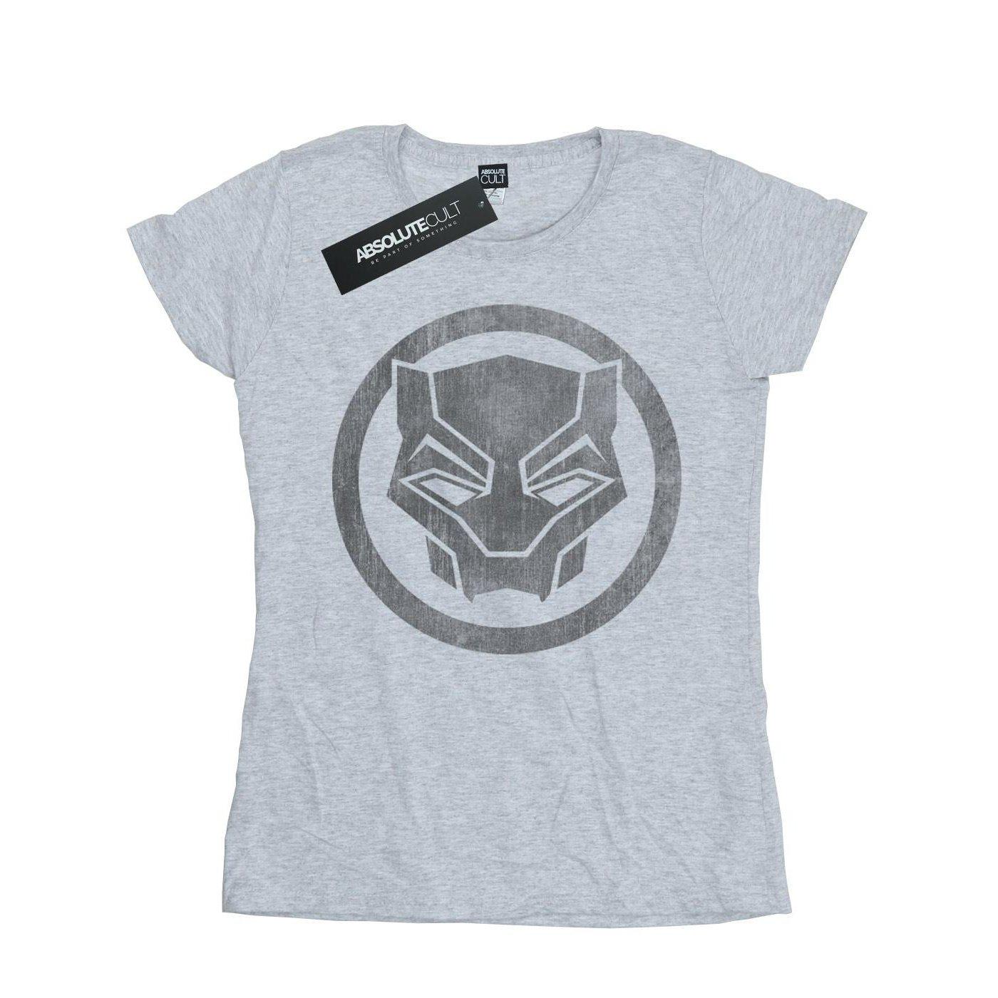 Black Panther Distressed Icon Tshirt Damen Grau L von MARVEL