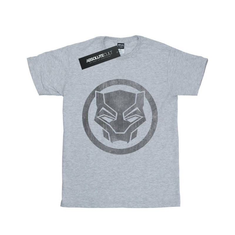 Black Panther Distressed Icon Tshirt Damen Grau M von MARVEL