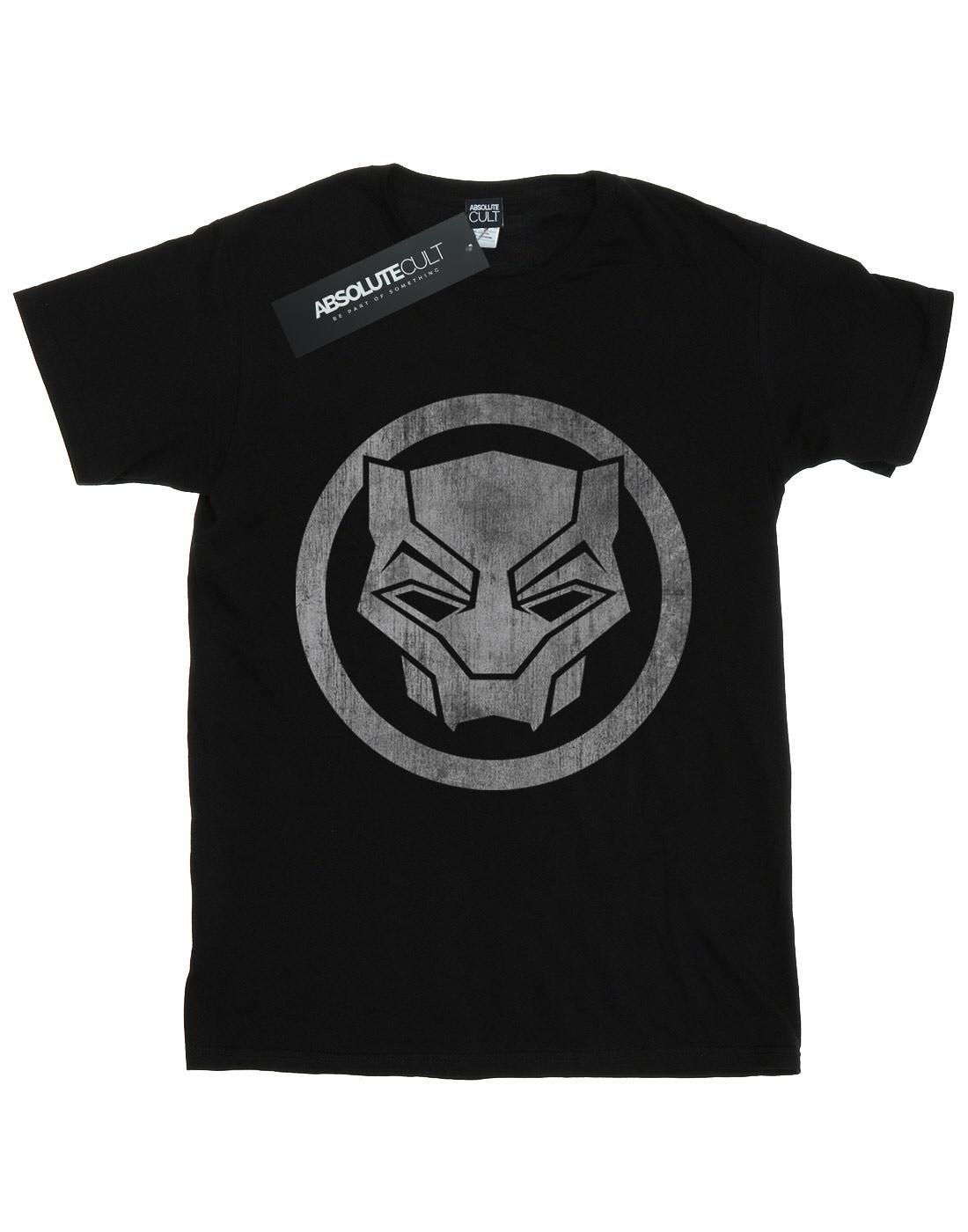 Black Panther Distressed Icon Tshirt Damen Schwarz L von MARVEL