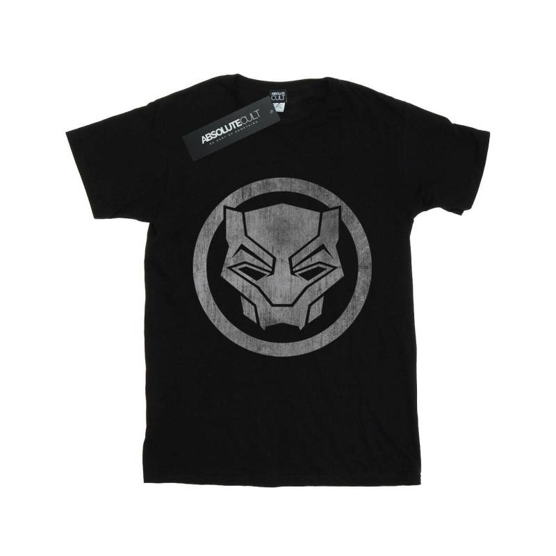 Black Panther Distressed Icon Tshirt Damen Schwarz M von MARVEL