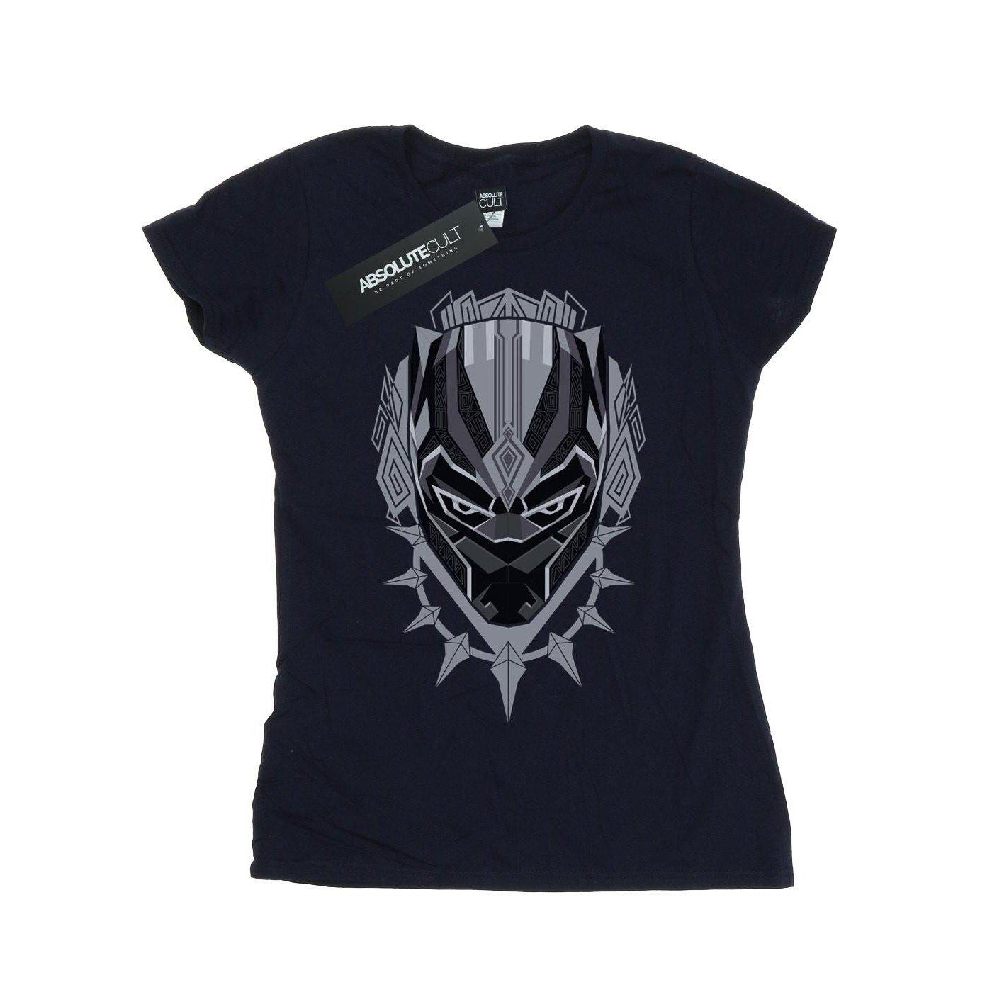 Black Panther Head Tshirt Damen Marine XXL von MARVEL