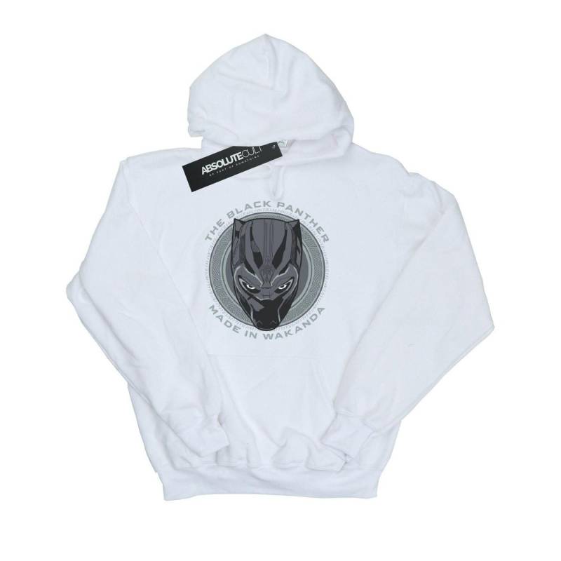 Black Panther Made In Wakanda Kapuzenpullover Jungen Weiss 128 von MARVEL