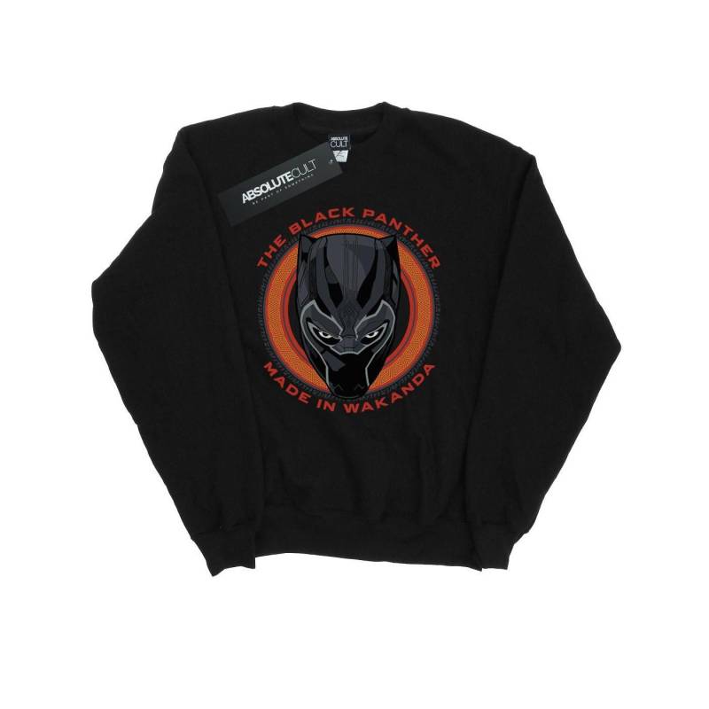 Black Panther Made In Wakanda Red Sweatshirt Herren Schwarz 3XL von MARVEL