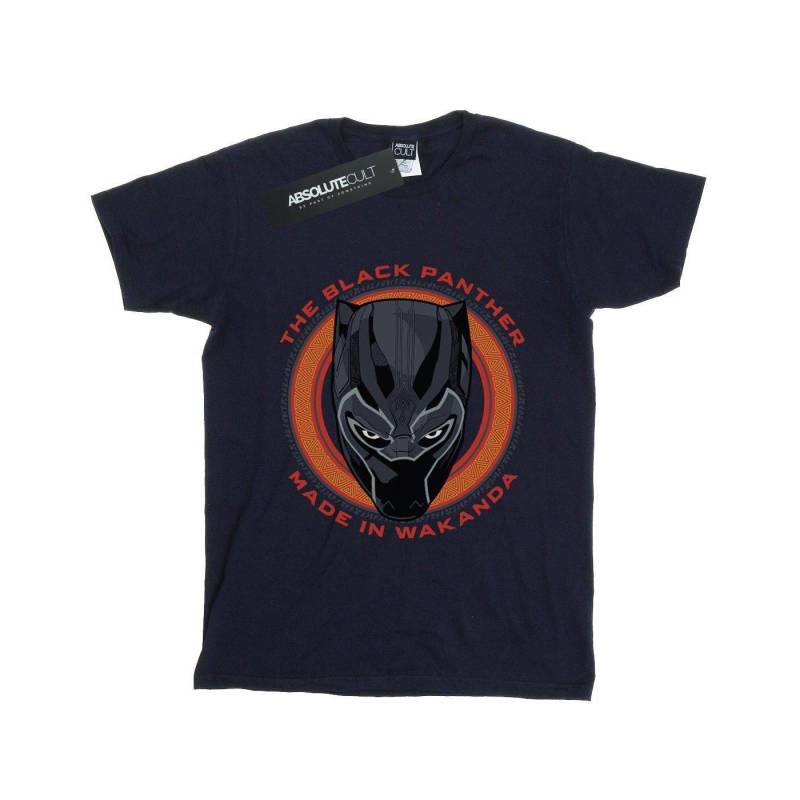 Black Panther Made In Wakanda Red Tshirt Damen Marine XL von MARVEL