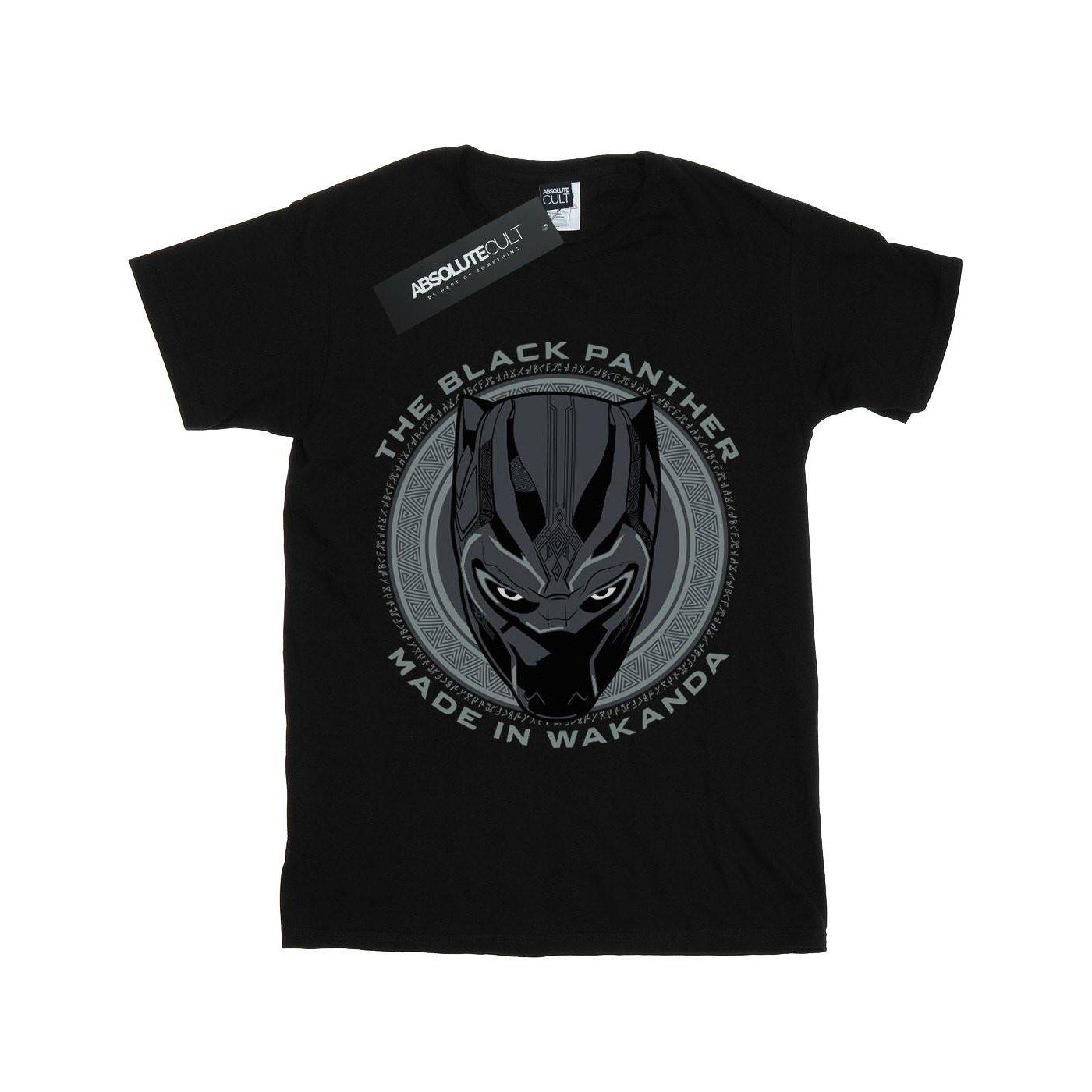 Black Panther Made In Wakanda Tshirt Mädchen Schwarz 116 von MARVEL