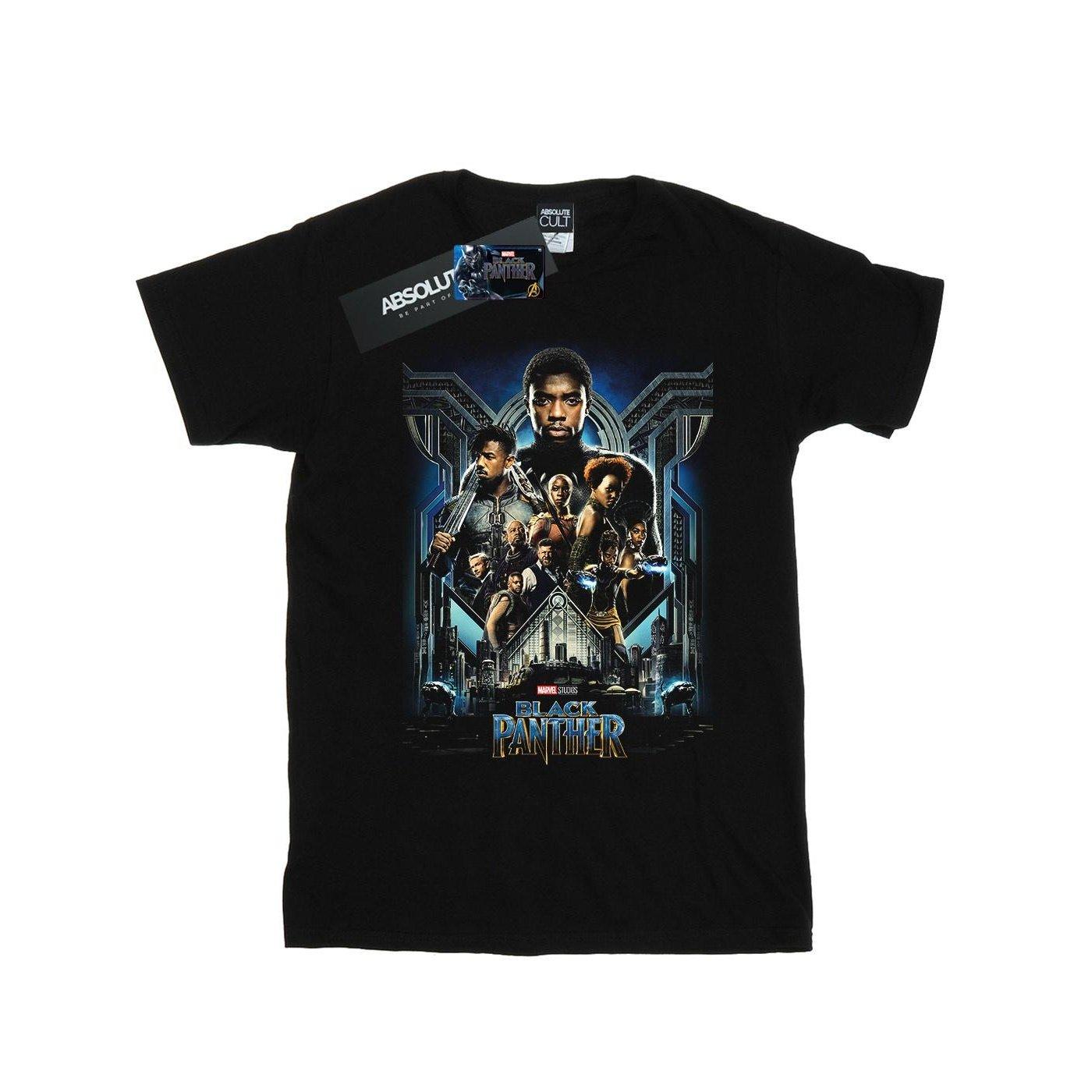 Black Panther Movie Poster Tshirt Unisex Schwarz 116 von MARVEL