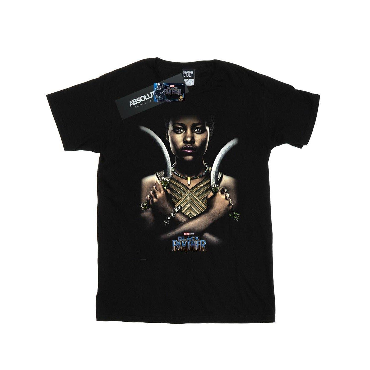 Black Panther Nakia Poster Tshirt Jungen Schwarz 116 von MARVEL