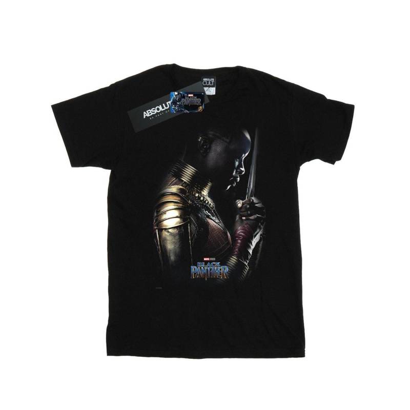 Black Panther Okoye Poster Tshirt Jungen Schwarz 152-158 von MARVEL