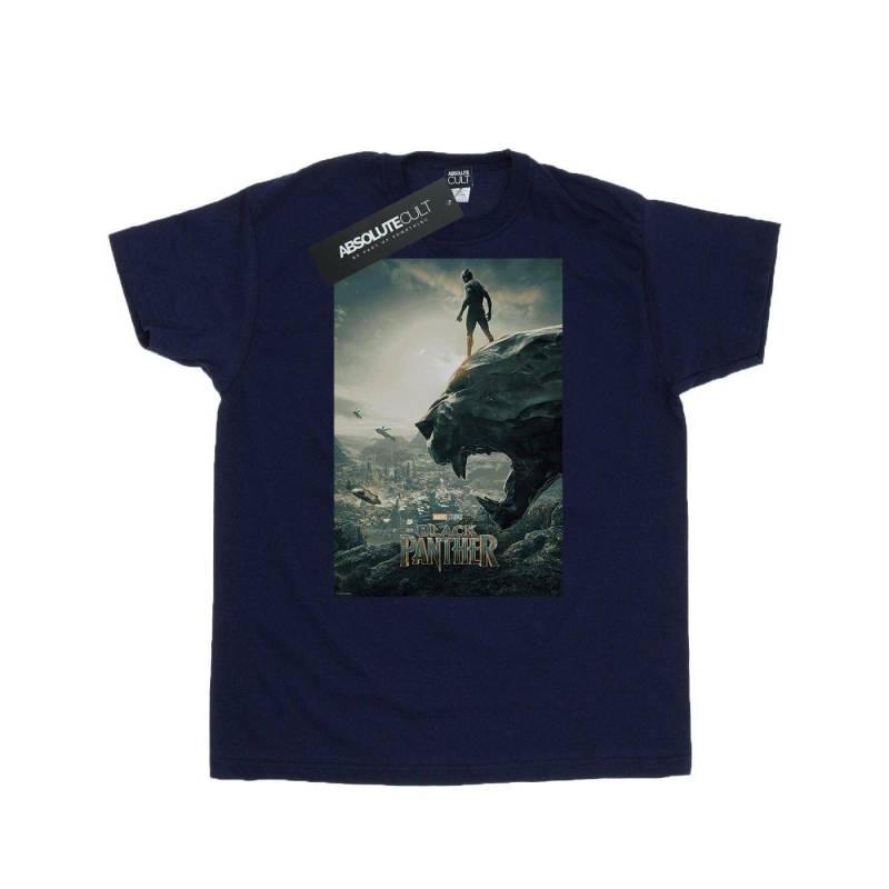 Black Panther Poster Tshirt Herren Marine S von MARVEL