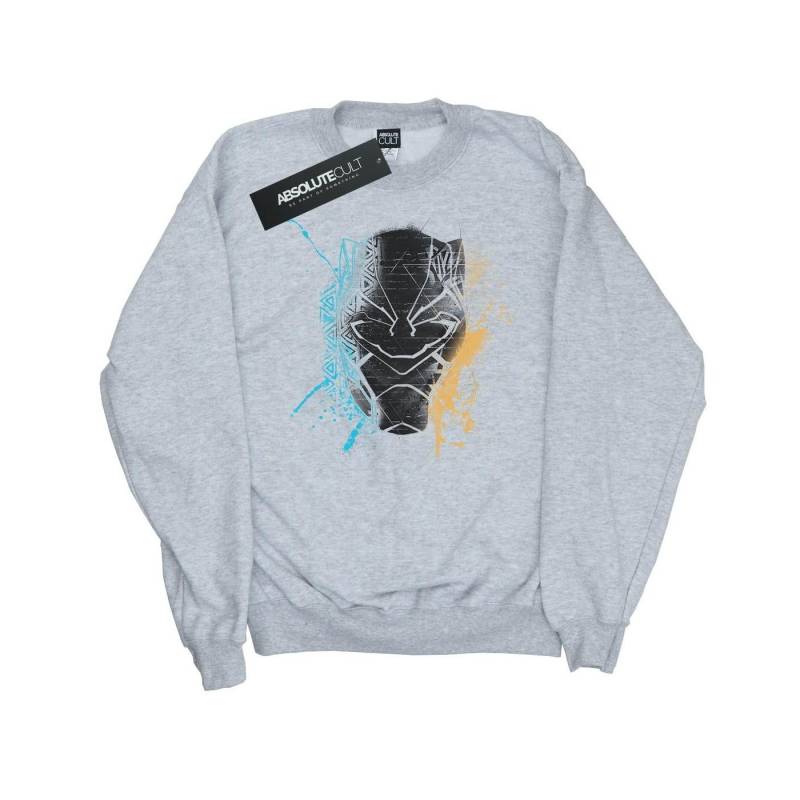 Black Panther Splash Sweatshirt Jungen Grau 116 von MARVEL