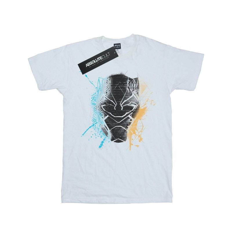 Black Panther Splash Tshirt Unisex Weiss 116 von MARVEL