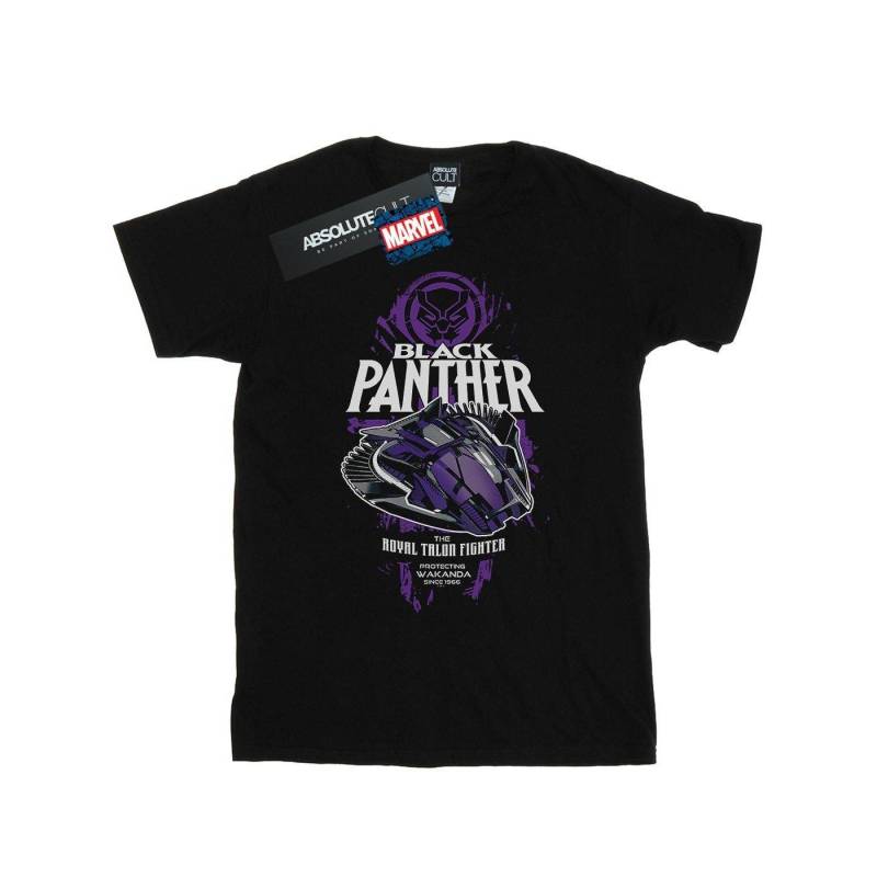 Black Panther Talon Fighter Badge Tshirt Jungen Schwarz 140/146 von MARVEL