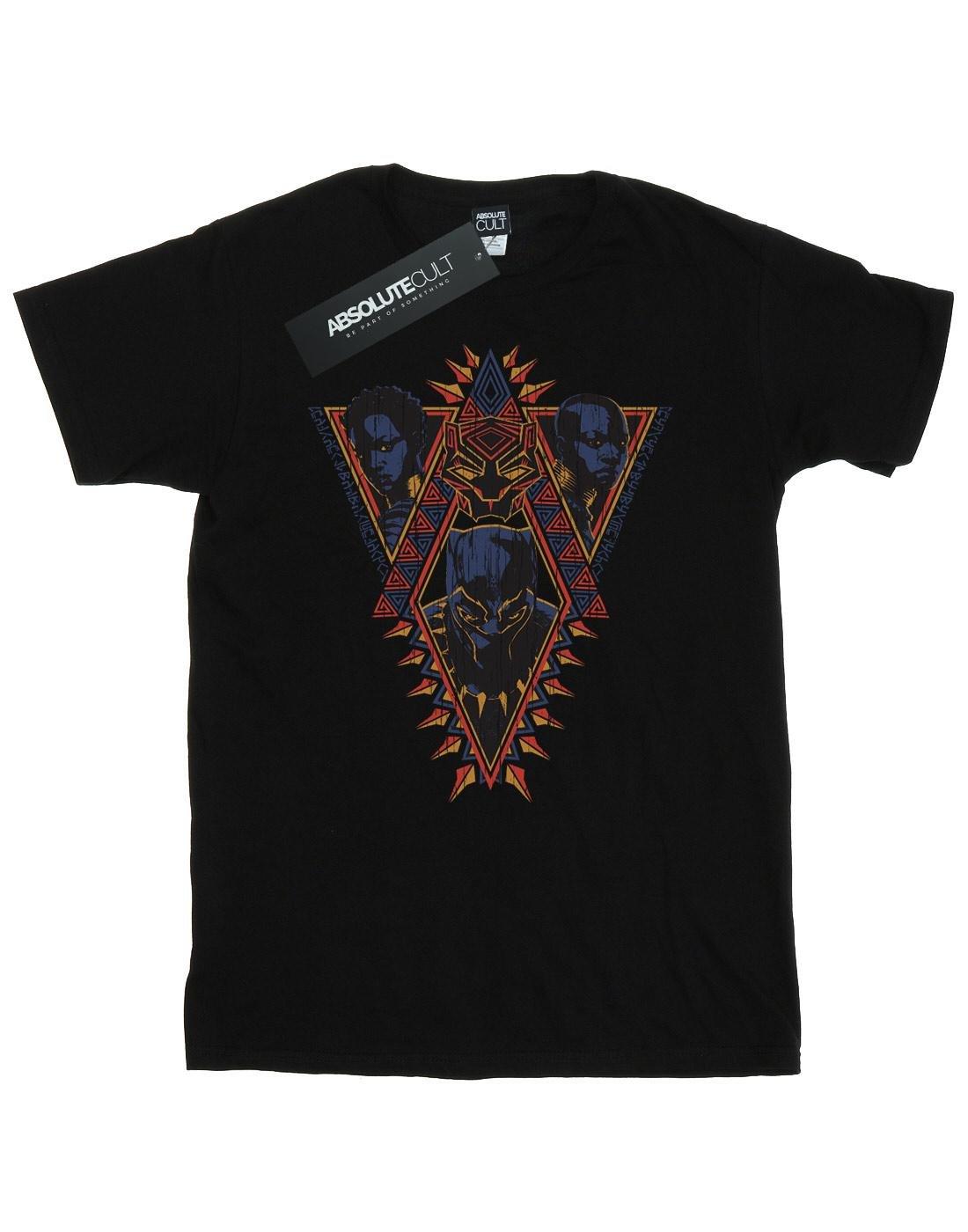 Black Panther Tribal Heads Tshirt Herren Schwarz 3XL von MARVEL