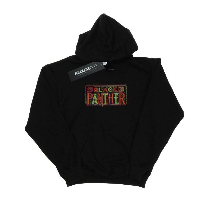 Black Panther Tribal Logo Kapuzenpullover Mädchen Schwarz 140/146 von MARVEL