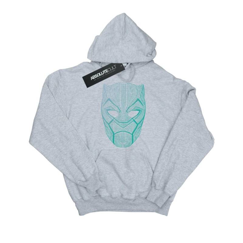 Black Panther Tribal Mask Kapuzenpullover Jungen Grau 128 von MARVEL