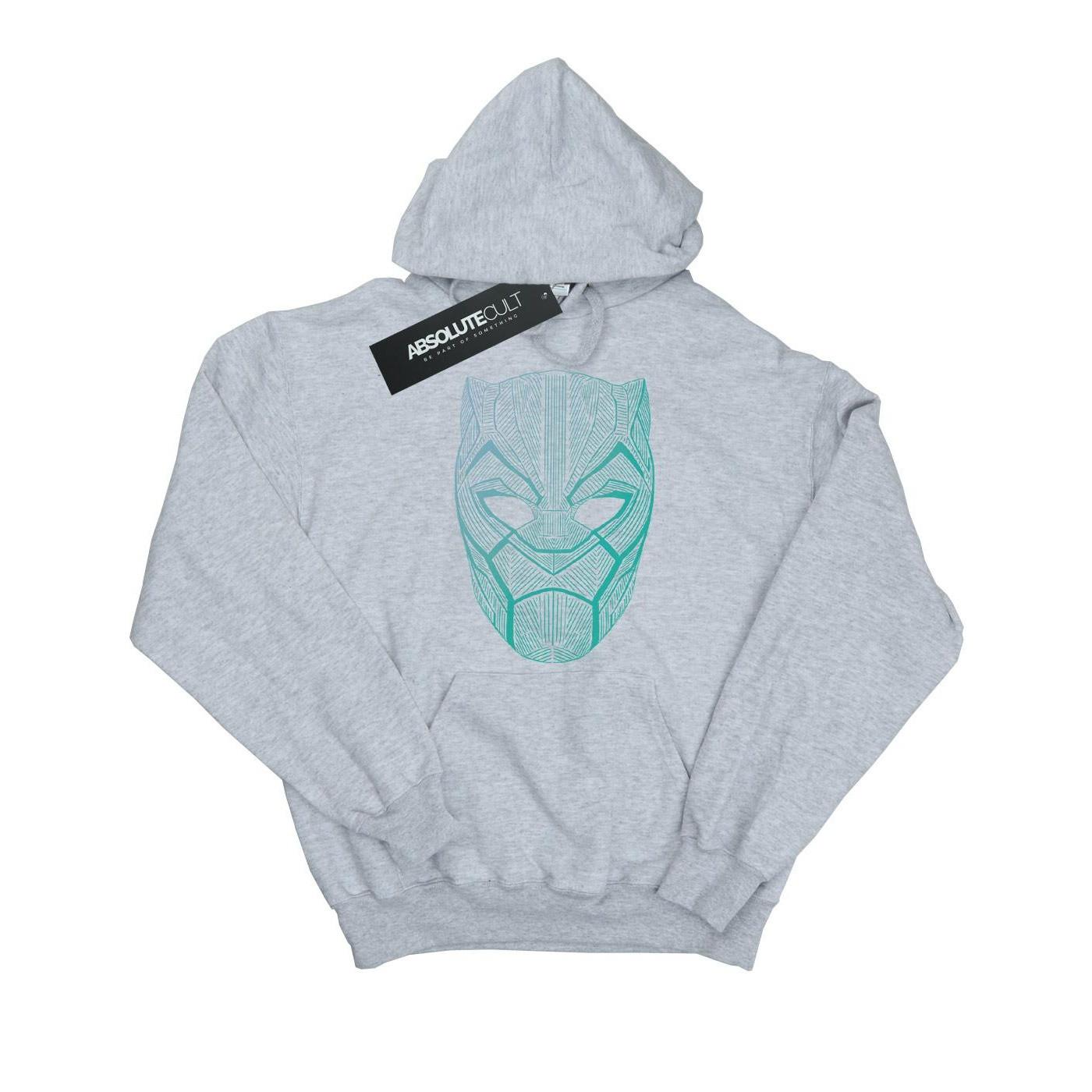 Black Panther Tribal Mask Kapuzenpullover Jungen Grau 152-158 von MARVEL