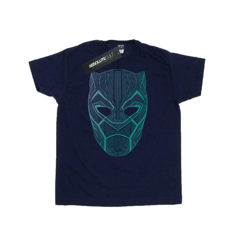 Black Panther Tribal Mask Tshirt Herren Marine S von MARVEL