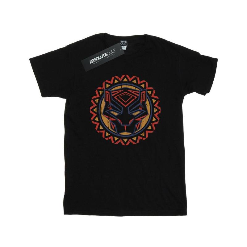 Black Panther Tribal Panther Icon Tshirt Damen Schwarz L von MARVEL