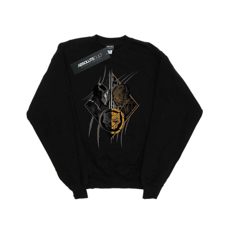 Black Panther Vs Killmonger Sweatshirt Mädchen Schwarz 128 von MARVEL