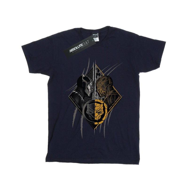 Black Panther Vs Killmonger Tshirt Unisex Marine 128 von MARVEL