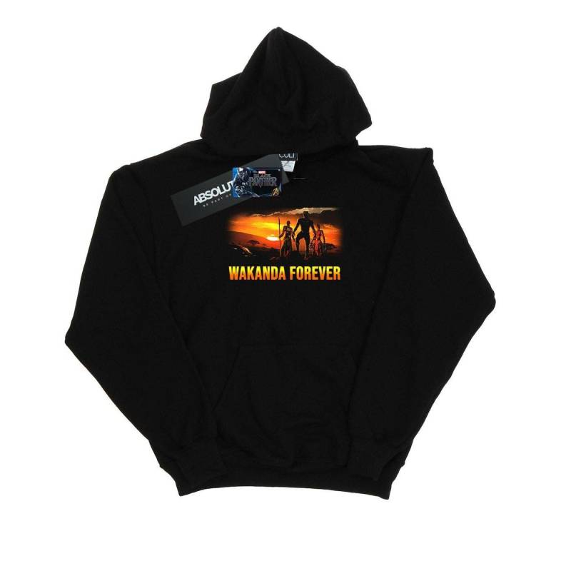 Black Panther Wakanda Forever Kapuzenpullover Mädchen Schwarz 152-158 von MARVEL