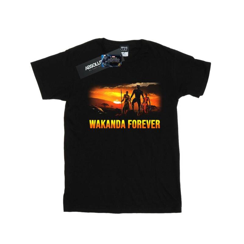 Black Panther Wakanda Forever Tshirt Herren Schwarz XXL von MARVEL