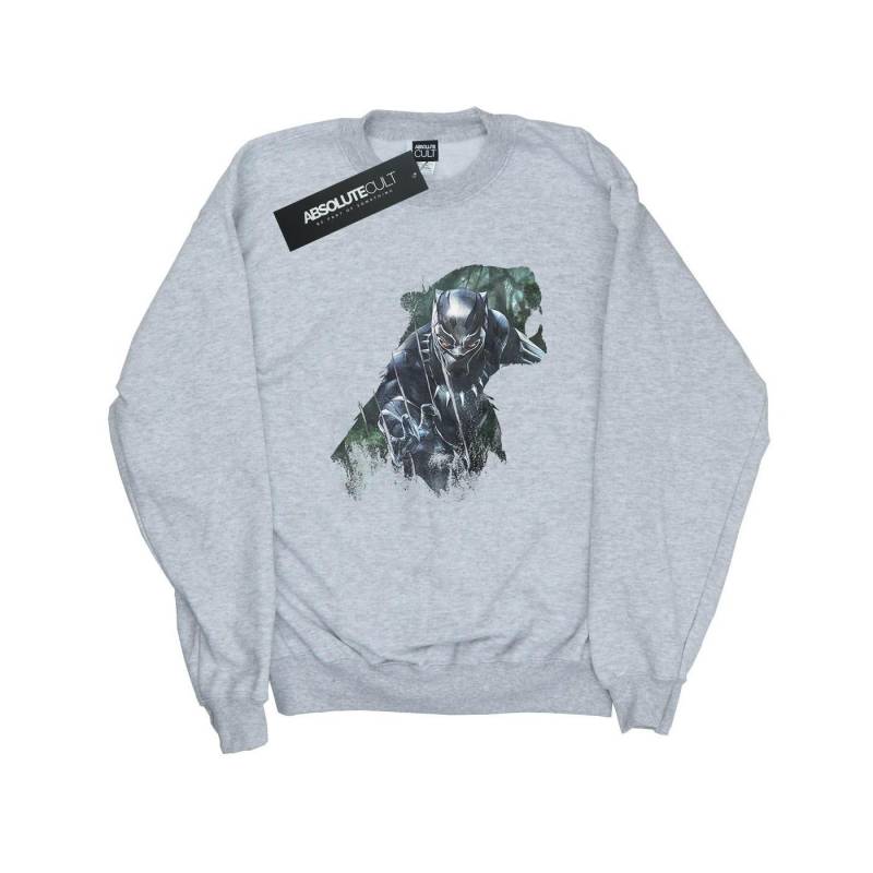 Black Panther Wild Silhouette Sweatshirt Damen Grau S von MARVEL