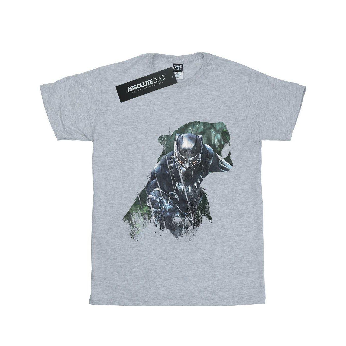 Black Panther Wild Silhouette Tshirt Damen Grau S von MARVEL