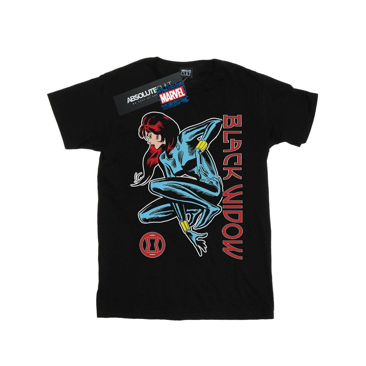 Black Widow In Action Tshirt Damen Schwarz 3XL von MARVEL