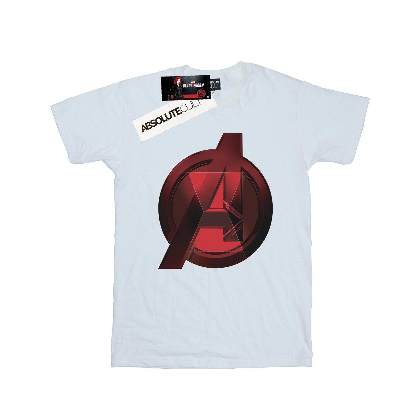 Black Widow Movie Avengers Logo Tshirt Herren Weiss 5XL von MARVEL