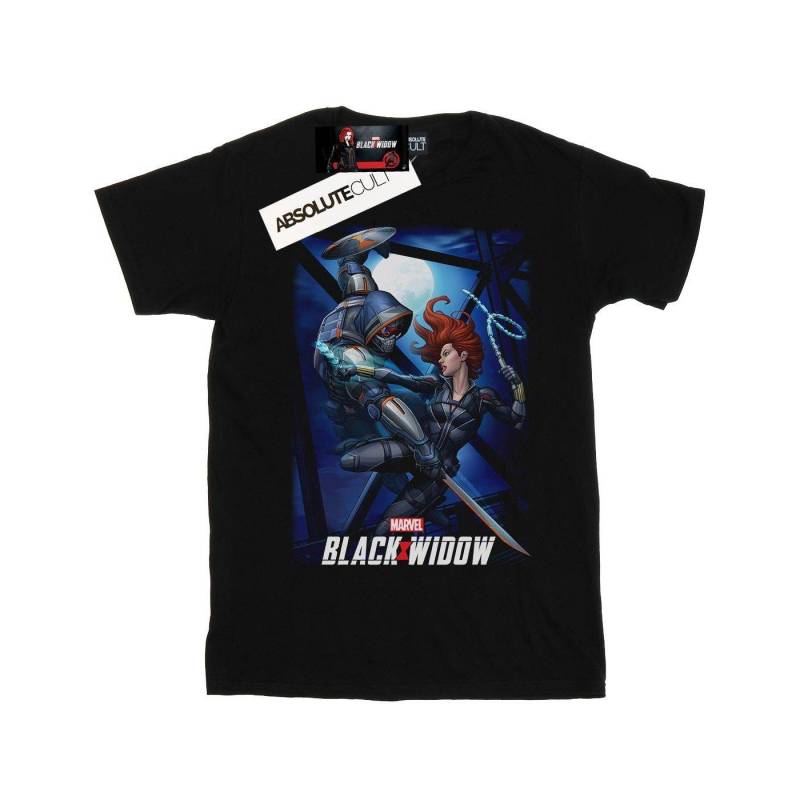 Black Widow Movie Bridge Battle Tshirt Damen Schwarz L von MARVEL